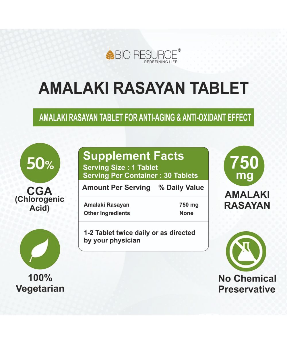 Bio Resurge Amalaki Rasayan Tablets - 60 tablets